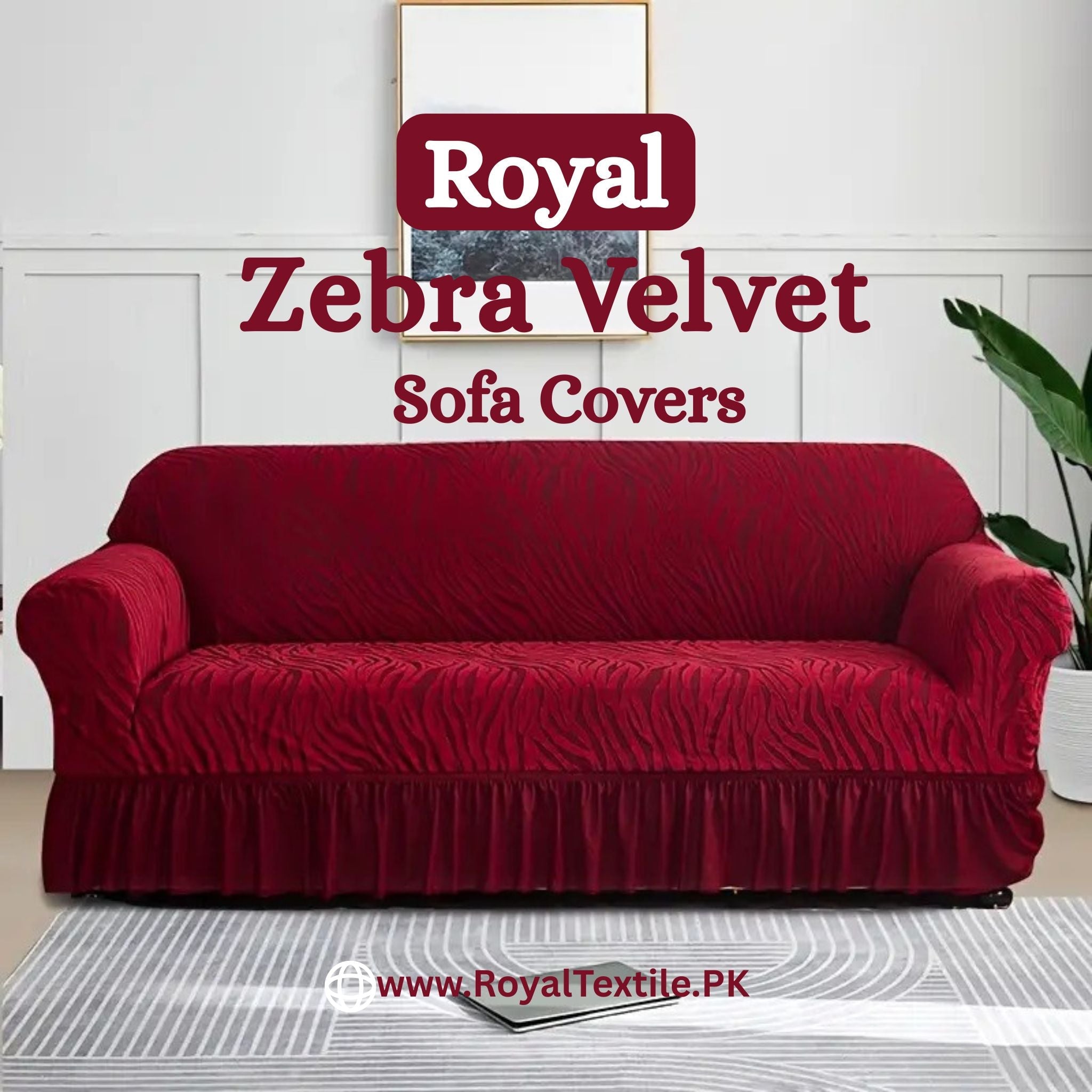 Zebra Velvet Sofa Covers
