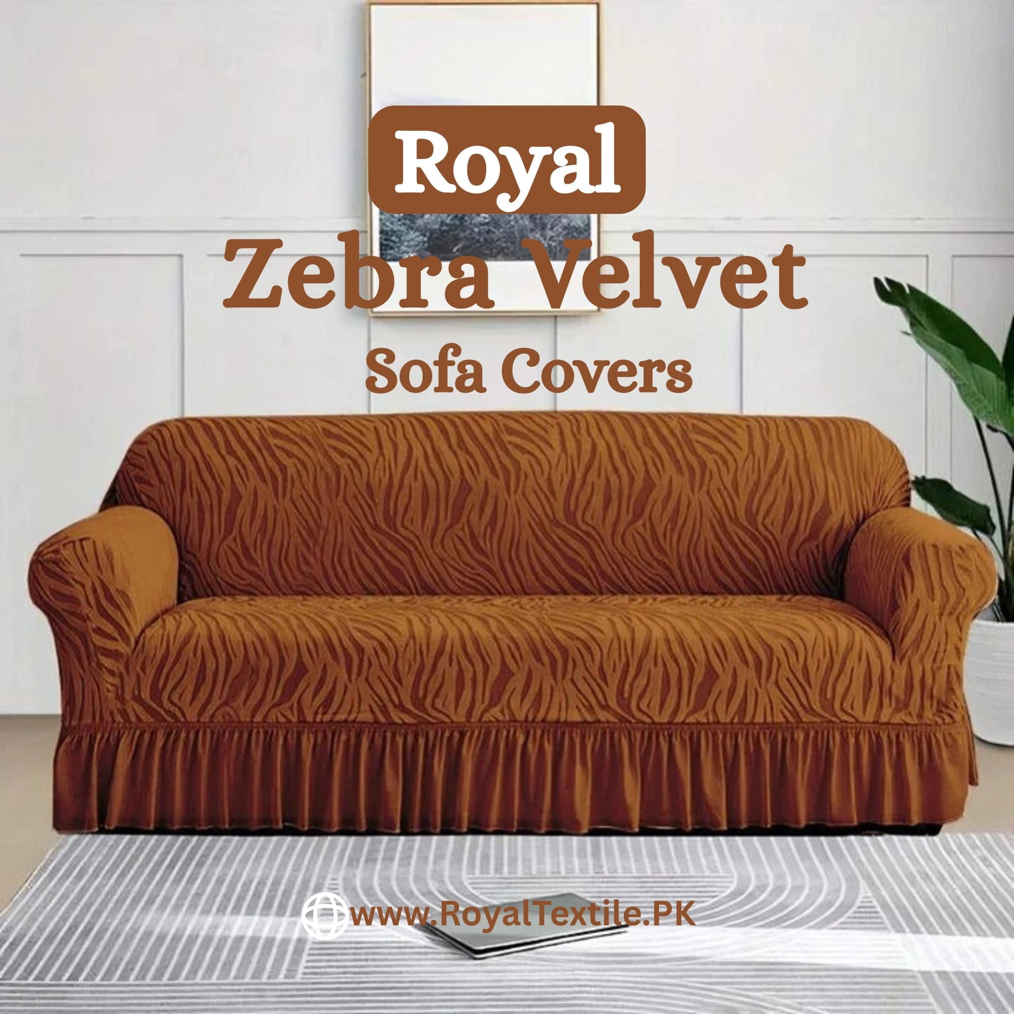 Zebra Velvet Sofa Covers