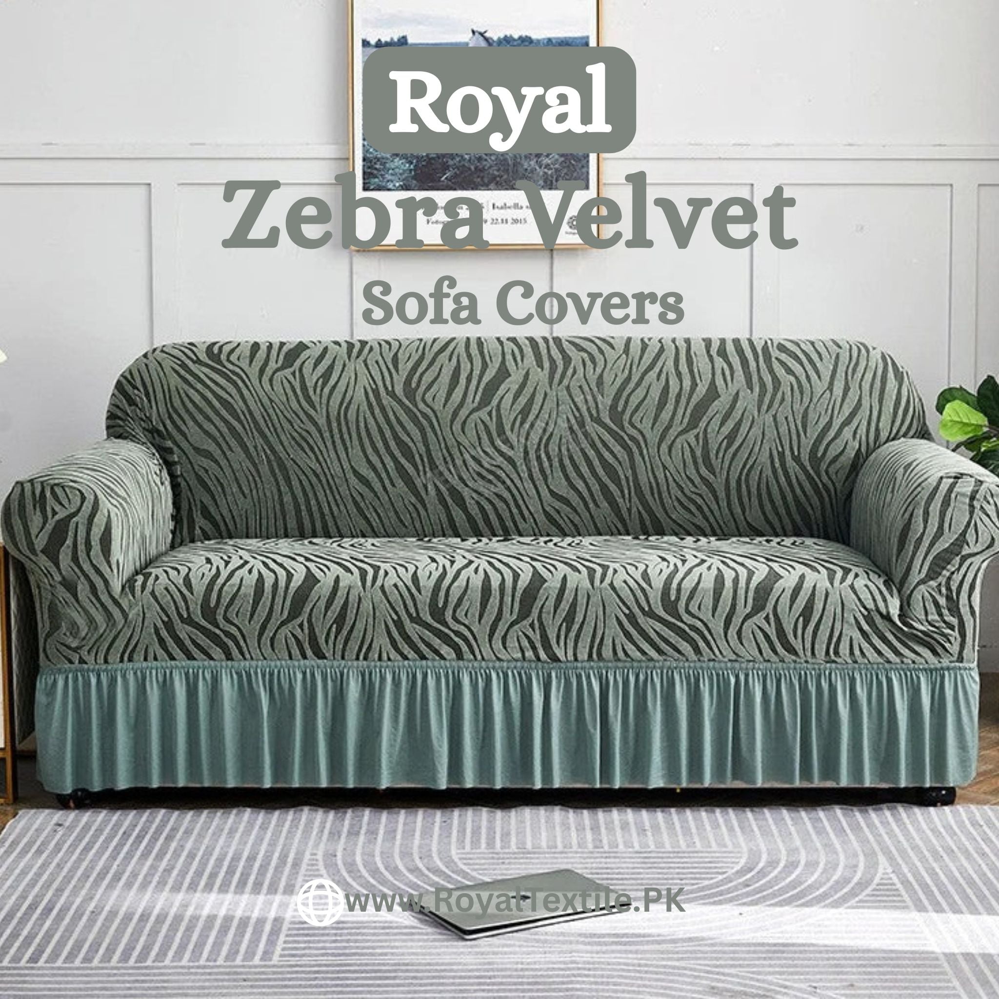 Zebra Velvet Sofa Covers