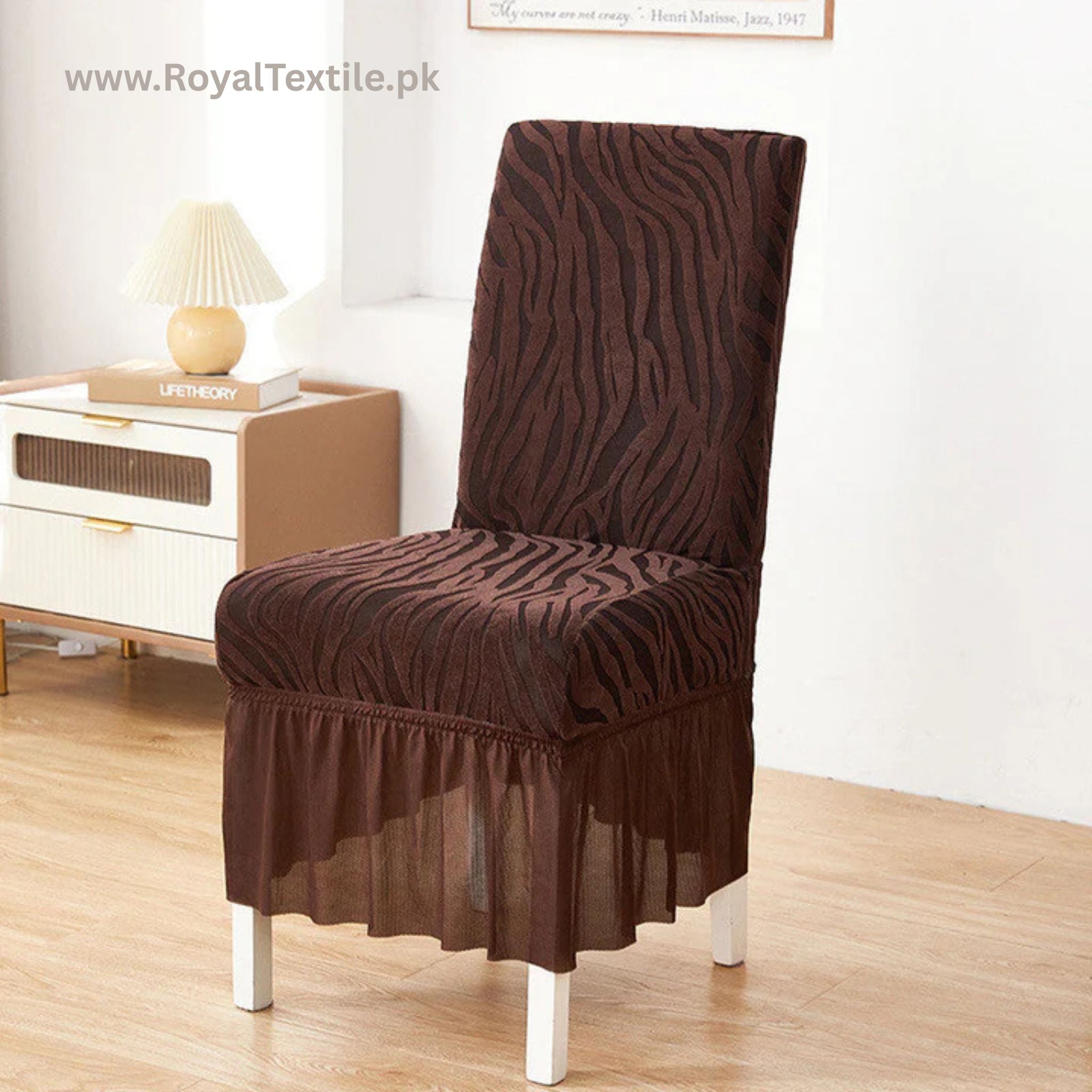 Zebra Velvet Chair Covers