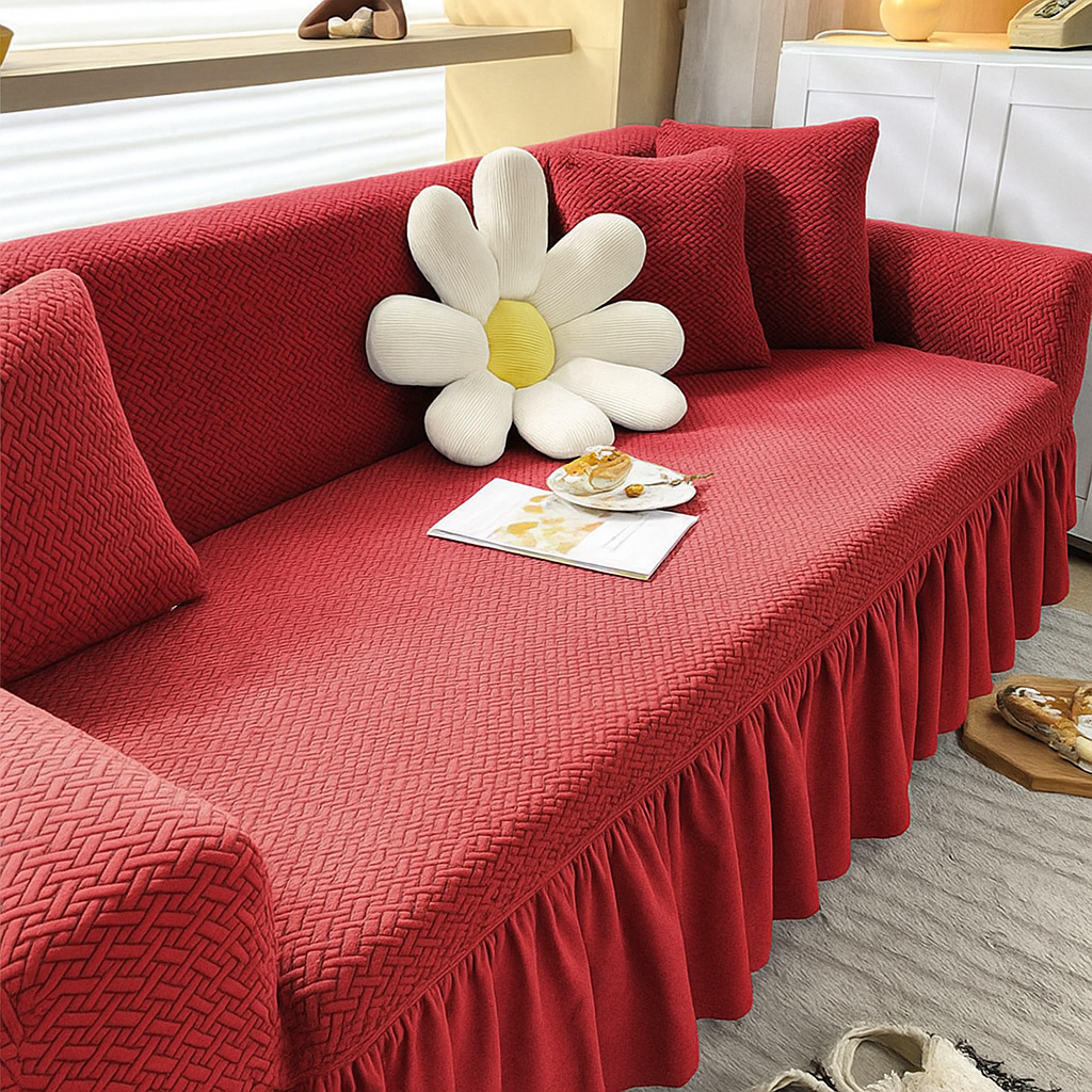 Strip Style Jacquard Sofa Cover
